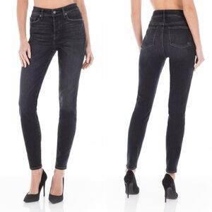 Fidelity Pixie high-rise skinny jeans Bodega Black denim women's size 25